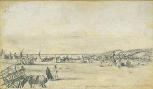 Siseton Lodges, Traverse des Sioux, 1851 by Frank Blackwell Mayer
