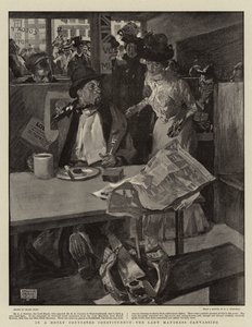 In a Hotly Contested Constituency, the Lady Mayoress canvassing by Frank Craig