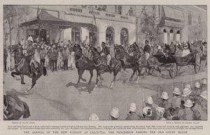 The Arrival of the New Viceroy at Calcutta, the Procession passing the Old Court House by Frank Craig