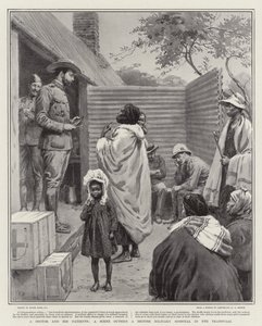A Doctor and his Patients, a Scene outside a British Military Hospital in the Transvaal by Frank Dadd