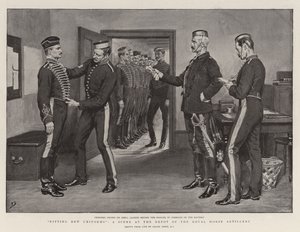 Fitting New Uniforms, a Scene at the Depot of the Royal Horse Artillery by Frank Dadd