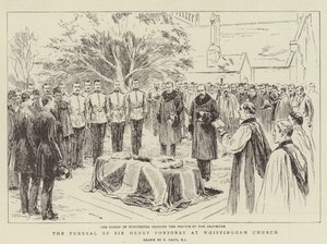 The Funeral of Sir Henry Ponsonby at Whippingham Church by Frank Dadd