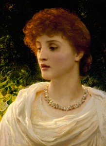 "Sylvia" Portrait of a Young Victorian English Woman. Painting by Frank Dicksee (1853-1928) Private Collection by Frank Dicksee