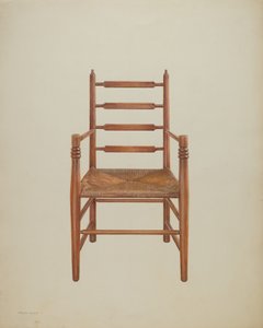 Chair, Pine with Rush Seat, c.1939