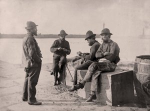 Fishermen in Whitby bay by Frank Meadow Sutcliffe
