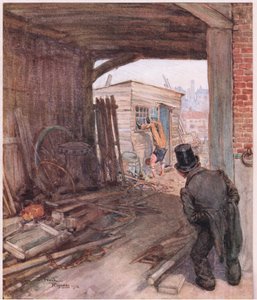 Arrived at His Destination, the First Object That Presented Itself to His View Was a Pair of Very Imperfectly Shod Feet in the Air by Frank Reynolds