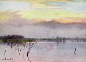 Norfolk Broads: Sunset, Heigham Sounds by Frank Southgate