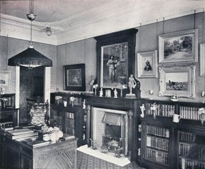 Library of Captain Harvey, Hampstead, c1903