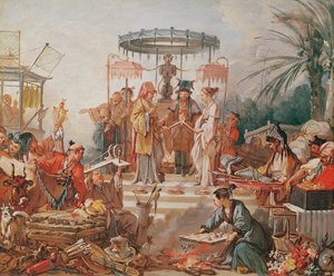 A Chinese Marriage, study for a tapestry cartoon