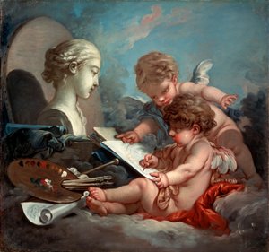 Cupids, Allegory of Painting, 1760s
