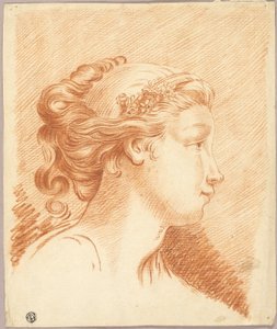 Head of Girl in Profile to Right