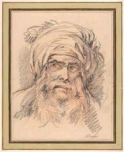 Head of a Man in Turban by François Boucher