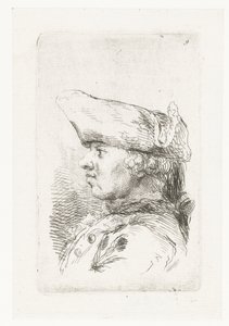 Head of Man with Tricorne by François Boucher
