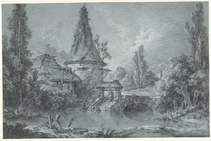 Landscape with a Tower, in the Vicinity of Beauvais by François Boucher