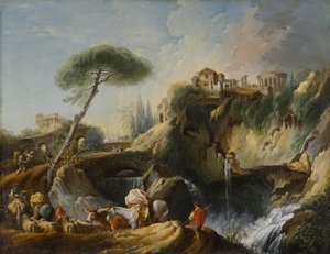 View of Tivoli with the Temple of Vesta