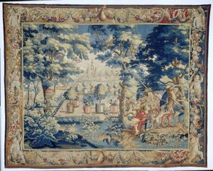 Park View with Hunters and Their Catch by François Coppens