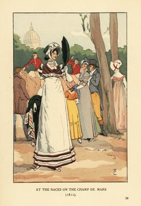 Fashionable Woman at the Horse Races on the Champ de Mars