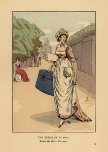 Strolling in the Tuileries, below the river terrace