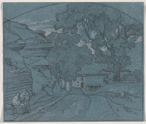 Landscape with Two Monks