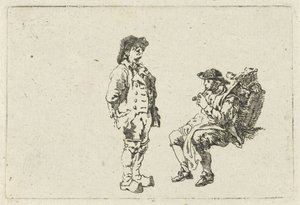 Farmer and pipe-smoking man