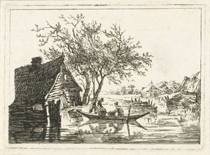 River Landscape with Farm by François Joseph Pfeiffer (II)