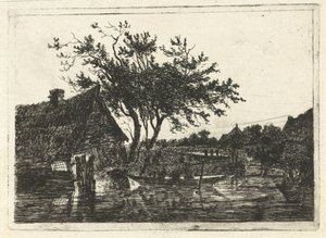 River Landscape with Farm by François Joseph Pfeiffer (II)