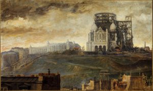 The Butte Montmartre with the Sacré-Coeur under Construction, ca. 1890