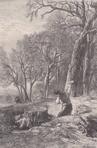 Winter Scene: The Stump Puller, from Magasin Pittoresque by François Rouget