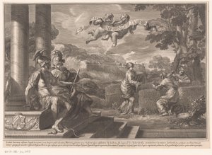 Seated Personifications of Genius and Philosophy with Nymphs Planting Roses