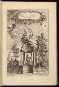 Design for Panels with Tempietto with Minerva, Crowned by an Obelisk and Victory by François de Cuvilliés the Elder