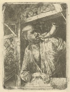 Baker Blowing a Horn