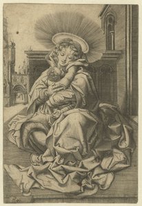 Madonna with Child in a Garden by Frans Crabbe van Espleghem