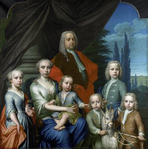 Willem Philip Kops with His Wife and Children