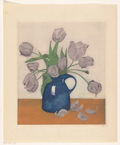 Tulips in a Jug by Frans Everbag (signed by artist)