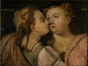 Charity kissing Peace