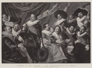 Banquet of the Officers of the Arquebusiers of St George by Frans Hals