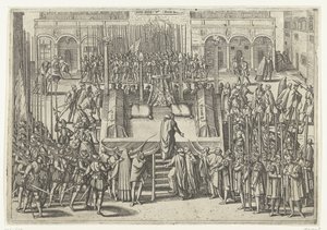 The Scaffold After the Beheading of Egmond and Horne, 1568 by Frans Hogenberg (attributed to)