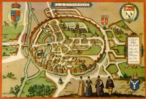 Plan of Canterbury in the Sixteenth Century, 1943 by Frans Hogenberg