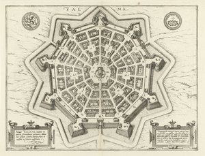 Map of Palmanova by Frans Hogenberg