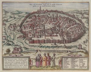 The Jerusalem Map by Frans Hogenberg