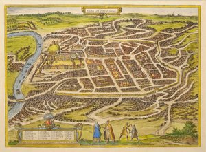 Vilnius from Urbium Praecipuarum Mundi Theatrum Quintum by Georg Braun by Frans Hogenberg