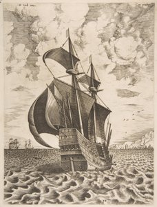 Armed Four-Master Sailing Towards a Port by Frans Huys