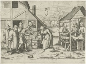 Peasant Woman Dancing the Egg Dance by Frans Huys
