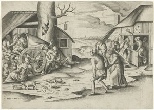 Mary and Joseph at an Inn by Frans Huys