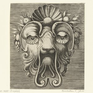 Mask with Shell-Shaped Eyes and a Shell Between Clusters of Fruit on the Forehead by Frans Huys