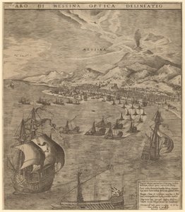 Naval Battle in the Straits of Messina by Frans Huys after Pieter Bruegel the Elder