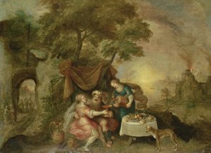 Lot and his Daughters by Frans II Francken
