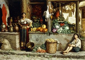 A Vegetable Market by Frans Meerts