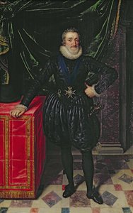 Portrait of Henri IV King of France, in a black costume