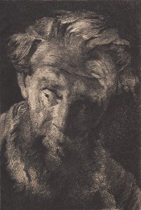 Old Bearded Man Looking to the Side